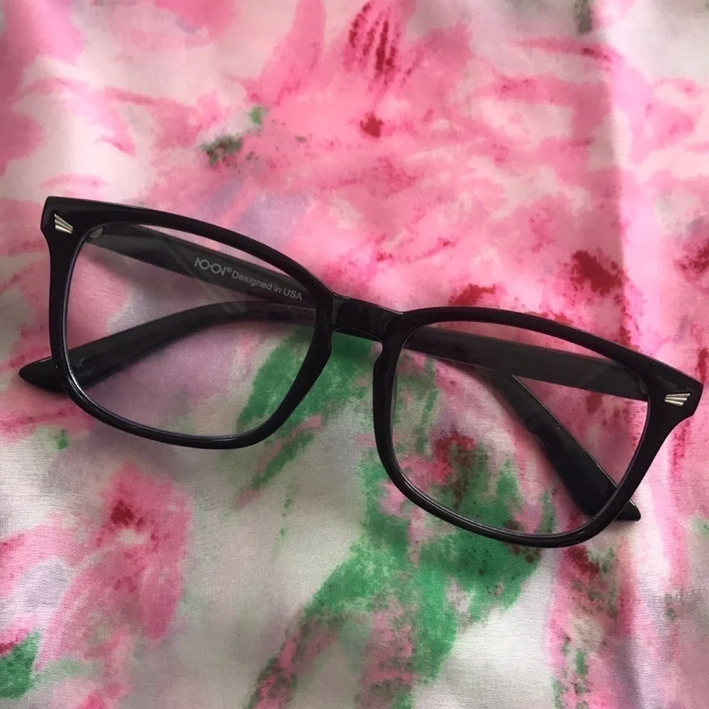 Brand New Blue Light Blocking Glasses Computer Gaming Square Frame w/ Case